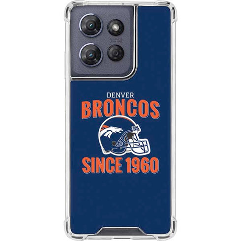 NFL Denver Broncos Helmet Moto G Play 5G (2025) Clear Case